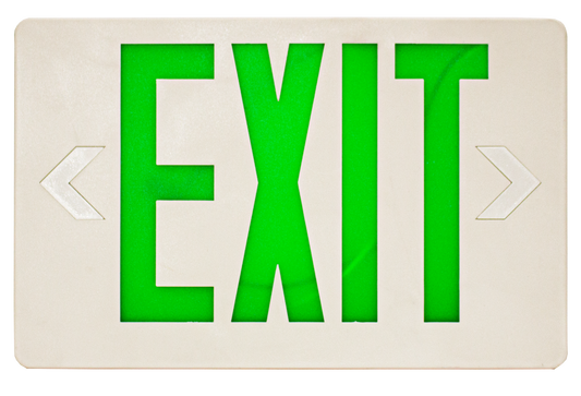 Ultra Think Emergency Exit Sign Green